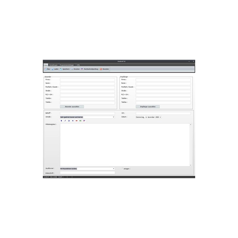 easyLetter portable Kurzbrief 6 easyLetter portable Kurzbrief 6